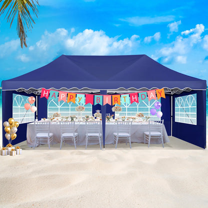 Tuinpaviljoen – Tuinoverkapping – Partytent – Buitenverblijf – Overkapping – Roestvrij Stalen Frame – Waterdicht Oxford Doek - 3 x 6 Meter - Donkerblauw