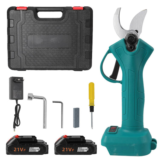Borstelloze Draadloze - Elektrische Snoeischaar - Perfect voor Tuin - Fruitbomen - Bonsai en Meer - Compatibel met Makita Batterij - Lichtgewicht en Makkelijk te Gebruiken - Tuingereedschap - Blauw
