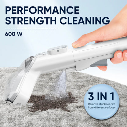 Portable Carpet Cleaner Machine 600W 15KPA Multifunctional Handheld Mite Remover Sofa Carpet Wet Cleaner for Sofa Car Seat