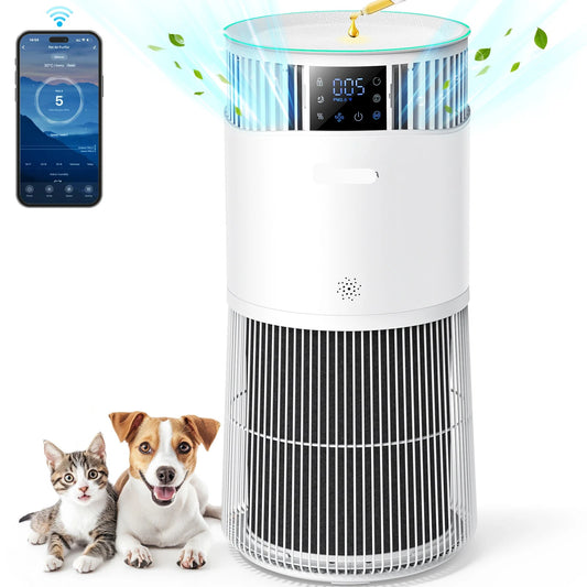 Luchtreiniger – Luchtzuiveraar – Air Purifier – Huisdier Allergie – H13 HEPA Filter – 843 m³/uur – 57 dB - Actief Koolfilter