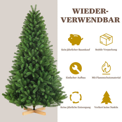 Kunstkerstboom met witte sneeuw – Kunstboom – Nep kerstboom – LED kerstboom – Kerstdecoratie – 235 cm hoog – Warmwitte LED verlichting met 8 standen