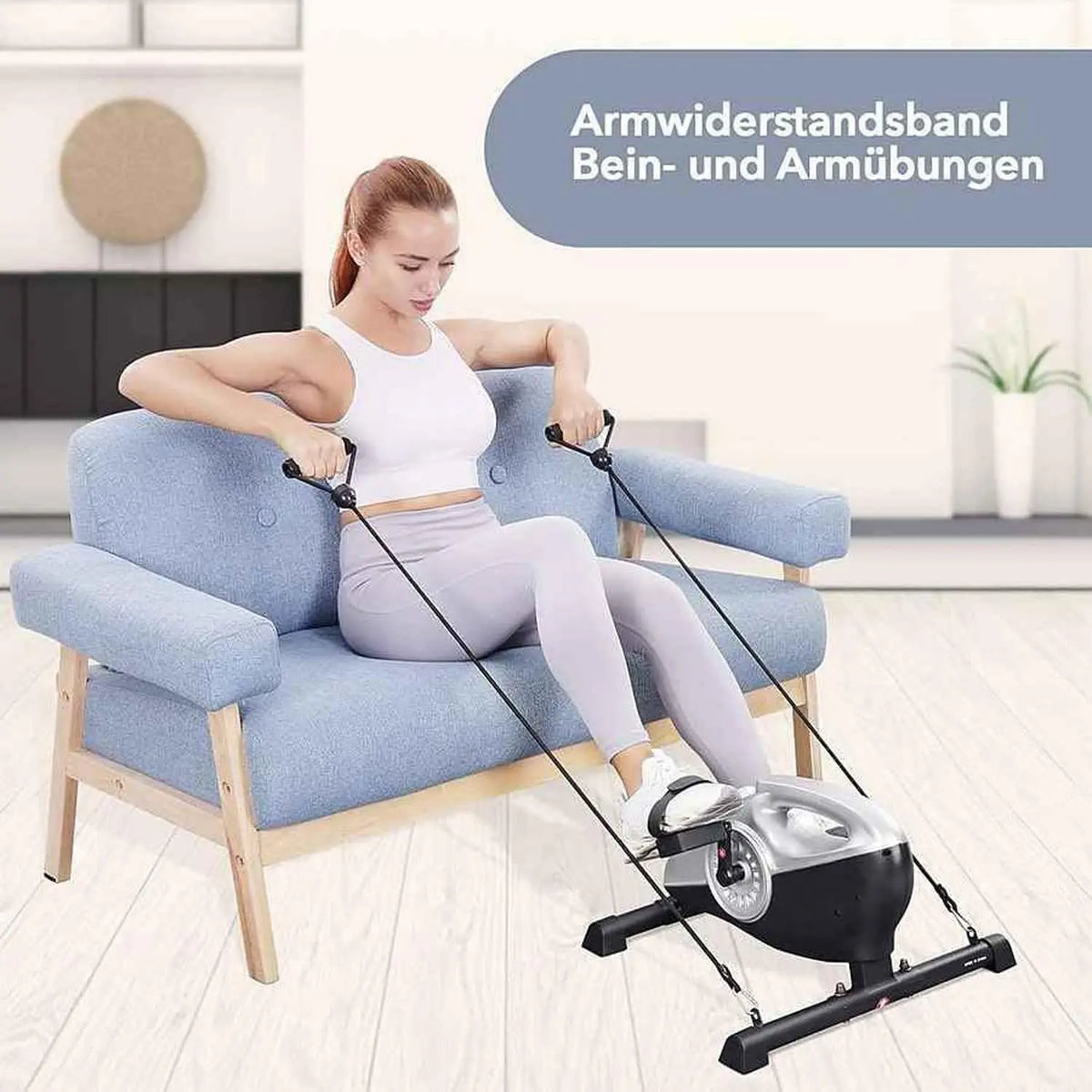 Indoorfietsen - Hometrainers - Spinningfiets - Fitness Fiets - Indoor Cycle - Indoorfiets - Hometrainer - Indoor Bike - Fietspedaal - 3 in 1 - Arm- en been-hometrainer - Ondertafel mini-hometrainer - Mini-fitnessfiets voor op kantoor - Zwart