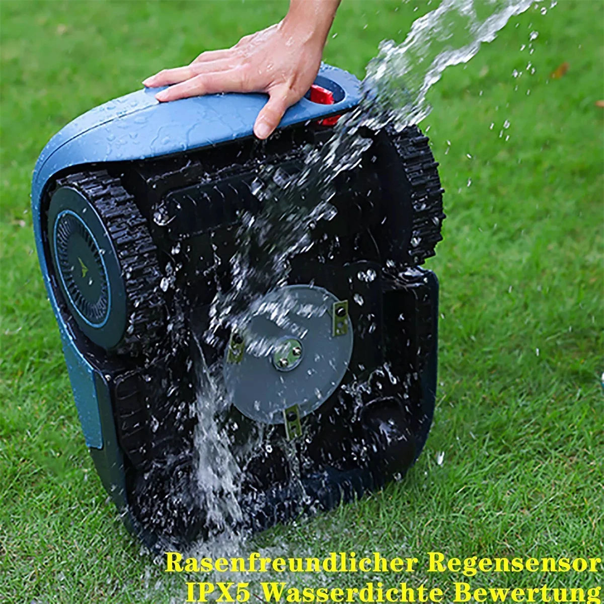 Intelligente Grasmaaierrobot - Grasmaaierautomaat - Zelfrijdende Grasmaaierrobot - Maaihoogte 2-5,5cm - Breedte 15cm - Geschikt Voor Binnenplaats - Tuin - Groot Gazon - Thuismaaier - WIFI & Bluetooth - Waterdicht - Blauw