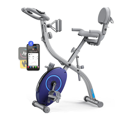 Fitnessfiets – Hometrainer – Cardiofiets – Magnetische Fiets – Opvouwbare Fitnessfiets – 16 Weerstandsniveaus – Inclusief LCD-Display