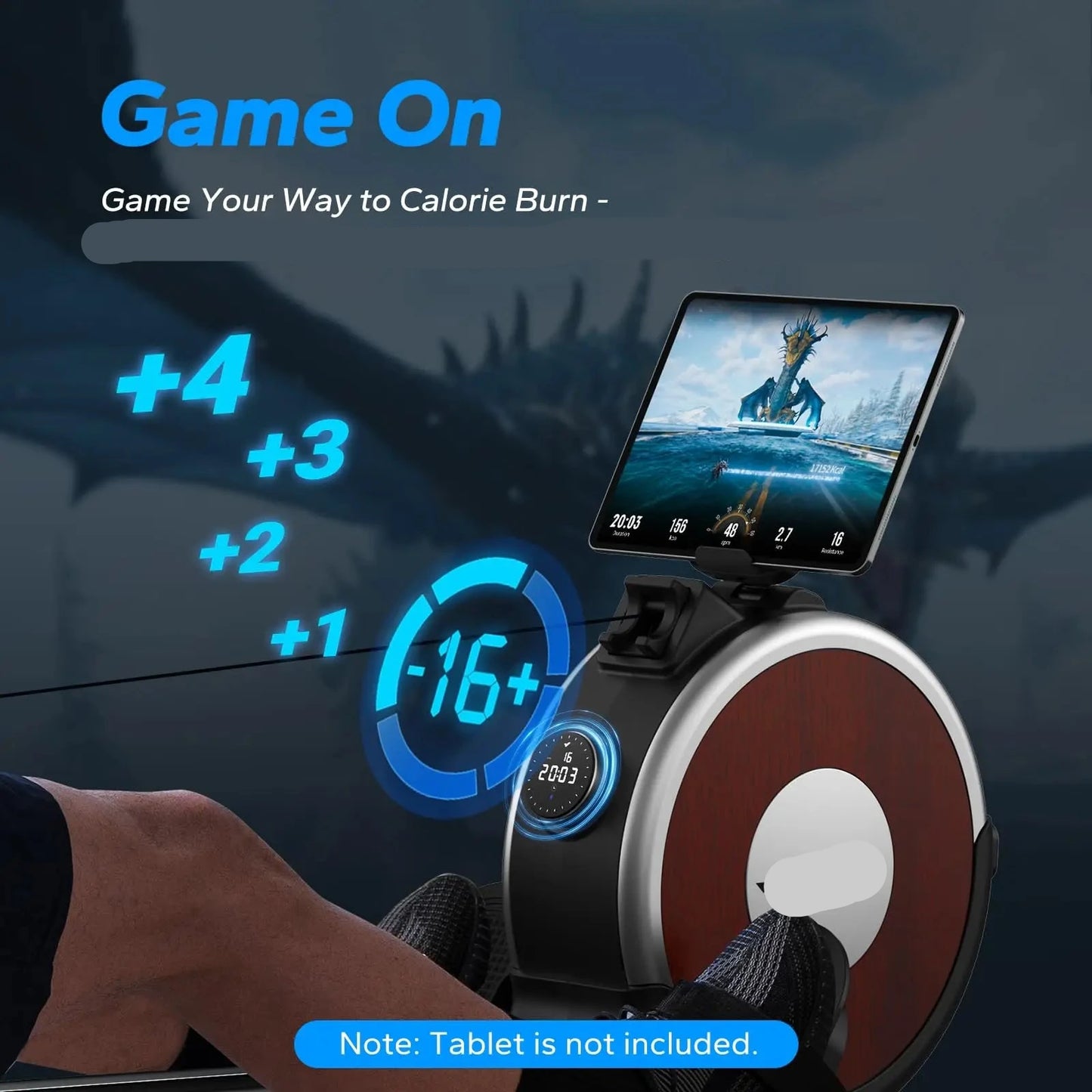 Roeimachine - Magnetische Roeitrainer - Roeiapparaat - App - Bluetooth - Dual Rail Systeem - Elektromagnetische Weerstand - 16 Weerstandsniveaus - Dual Rail Systeem - Stil & Krachtig - 160 kg Belastbaar