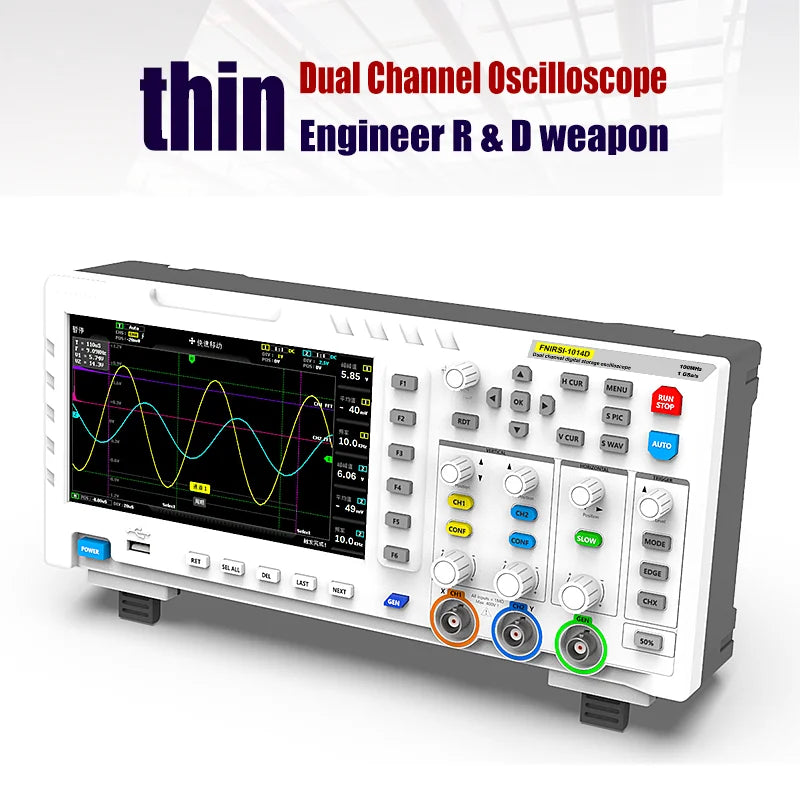 Oscilloscoop – Digitale Oscilloscoop – Signaalgenerator – Multimeter – Meetinstrument – 2-Kanaals 100 MHz Bandbreedte – 7-Inch HD LCD Scherm – Variant P4100 Probe