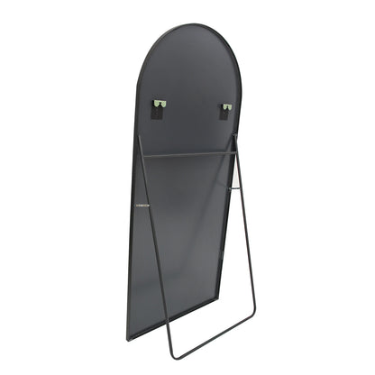 Volledige Lichaam Spiegel – Vloerspiegel – Staande Spiegel – Tuinspiegel – Zwarte Aluminium Spiegel – 180x80 cm – Versterkt Glas