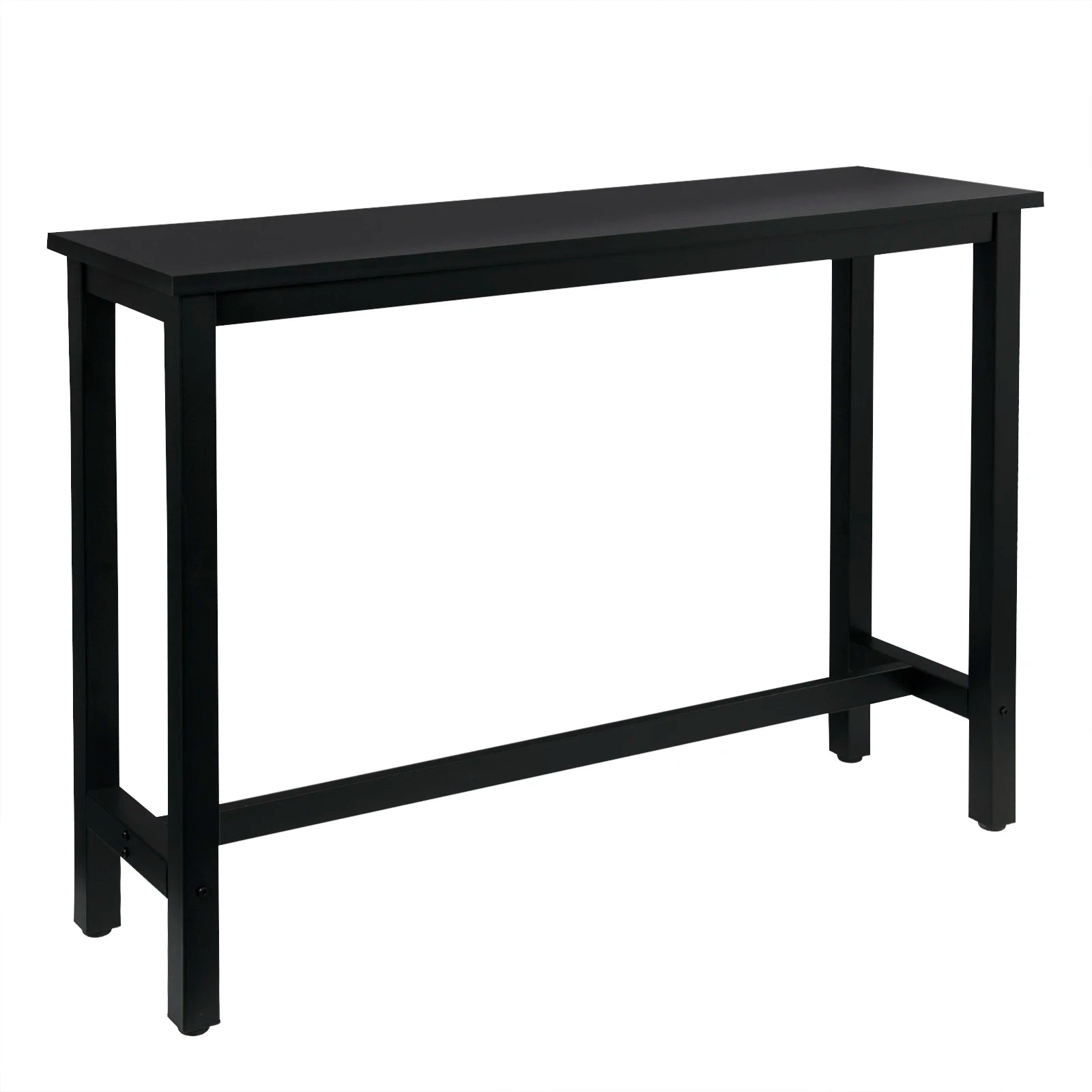 Bartafel - Tafel - Bistrotafel - 140x40x100cm - Met Voetsteun en Metalen Frame - Ontbijttafel - Eettafel - Koffietafel of Sidetable - Wit - QUORE