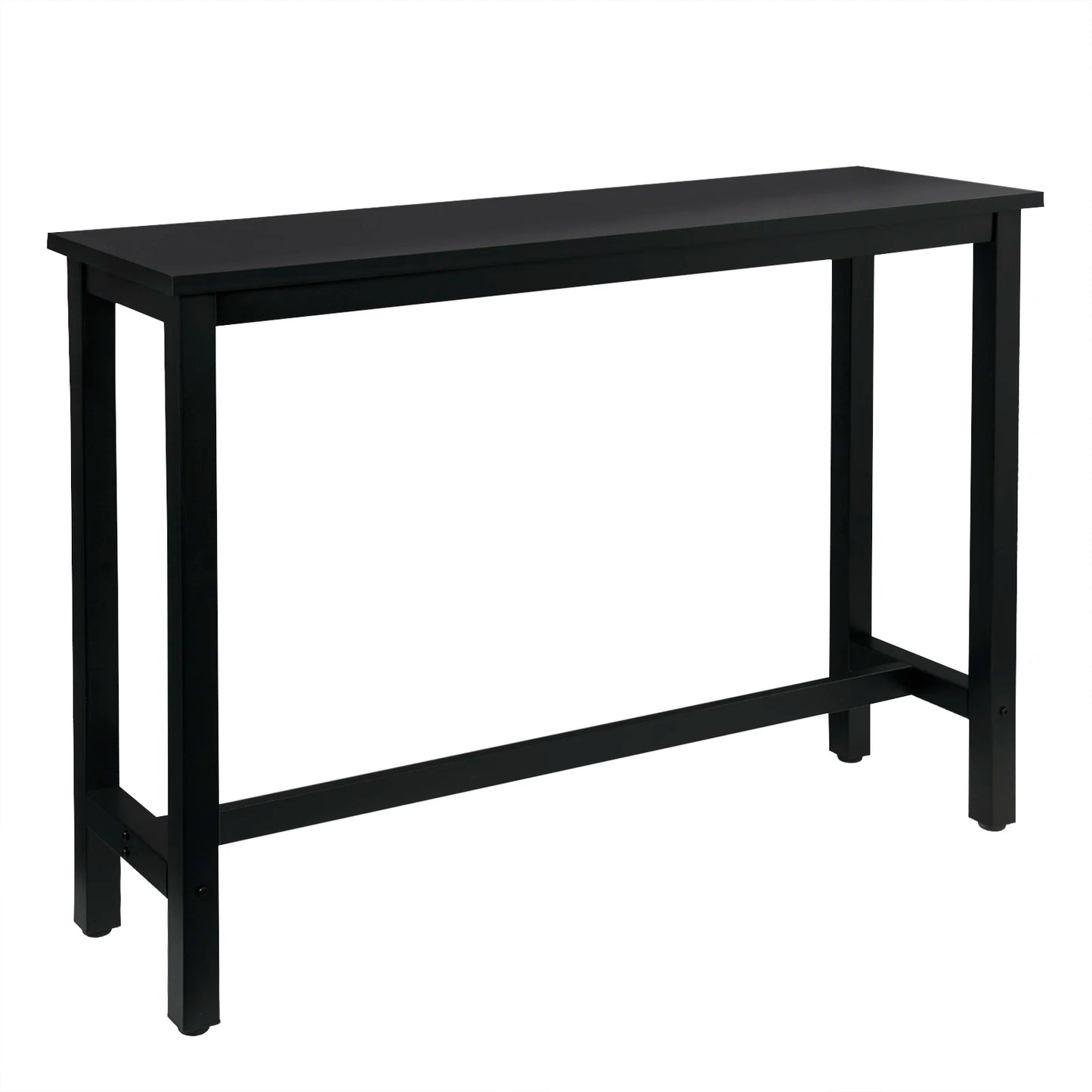 Bartafel - Tafel - Bistrotafel - 140x40x100cm - Met Voetsteun en Metalen Frame - Ontbijttafel - Eettafel - Koffietafel of Sidetable - Licht Eiken - QUORE