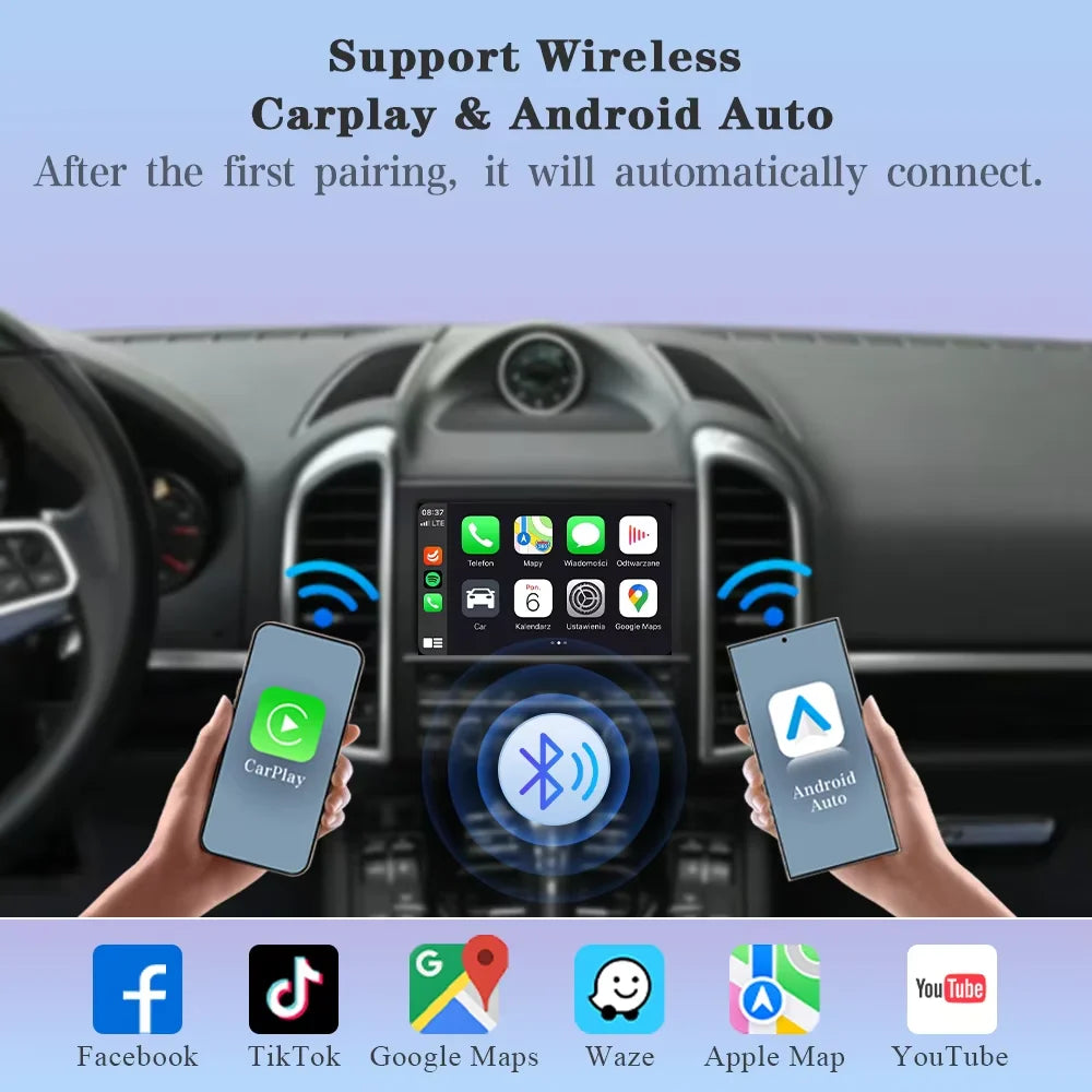 Wireless CarPlay Android Auto For Porsche Boxster 911 Macan Cayman Cayenne Panamera PCM 3.0 PCM 3.1 With BT MirrorLink Module