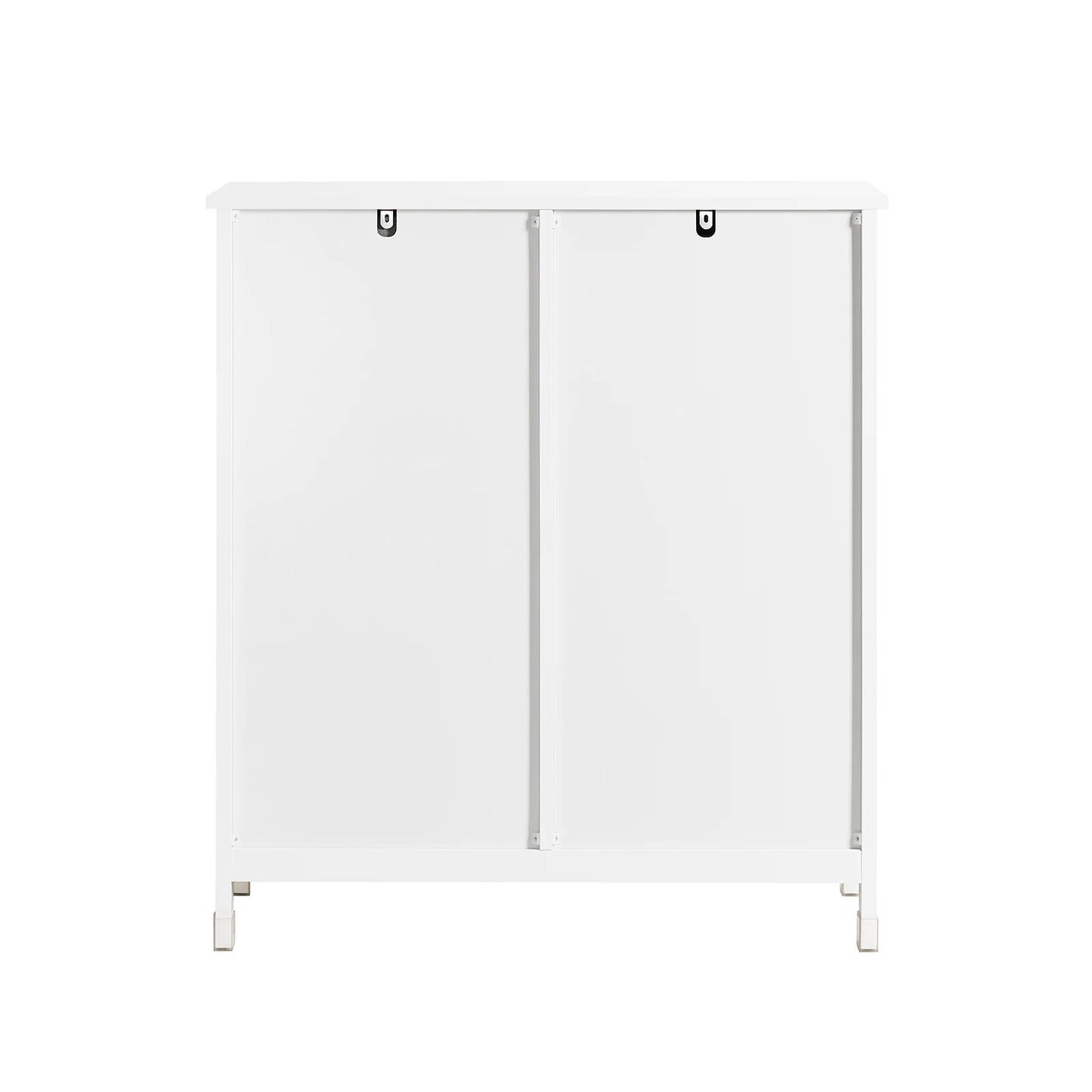Waskast – Wasmand – Wasbak – Wasruimte Organizer – Wassen Opbergen – Wit – Drie Uitklapbare Wasmanden – Compact Formaat 80x91x38 cm - QUORE