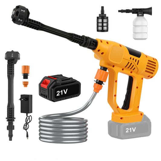 Hogedrukreiniger - Terrasreiniger - Waterpistool - Draadloze - Elektrische - 20000mAh Accu - 65 Bar -  6-in-1 Spuitpistool - Pressure Washer - Borstelloze  - Autowasser en Tuinreiniger – Inclusief 1x Accu