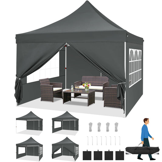 Inklapbare Partytent – Vouwtent – Evenemententent – Tuinentent – Schaduwdoek – 3x3 Meter – Waterdicht 2000 Pa