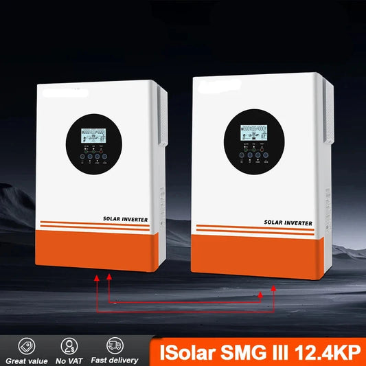 Zonne-omvormer – Solar Omvormer – PV Omvormer – Sinusgolf Omvormer – MPPT 120A – 12,4 kW Vermogen – Batterij Compatibel