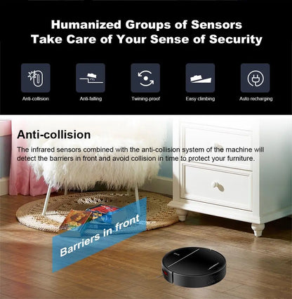 Robotstofzuiger – Robotstofzuiger met dweilfunctie – Robotstofzuiger 2in1 – Slimme schoonmaker – Automatische schoonmaak – 2D Kaartnavigatie – 110 Minuten Batterijduur