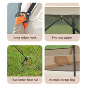 Kampeertent - Tent - Camping - Pop up Tent - 3-4 Persoon - Waterdichte Campingtent - One-touch Tent Grote Zaal - Tweedeurs Tent met Twee Ramen