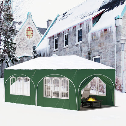 Pop-Up Tent – Tuinpaviljoen – Opblaasbare Tuintent – Buiten Shelter – 3x6 Meter – UV-Bescherming 98% – Verstelbare Hoogte - Groen