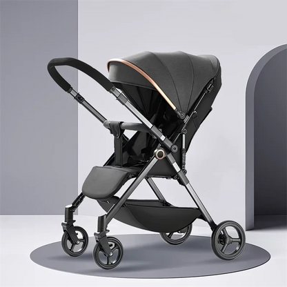 Kinderwagen – Wandelwagen - Babywagen – Inklapbaar - Compacte Baby Kinderwagen - Ultraleichte - Comfortabel - Veilig – Schokabsorptie - Zwart