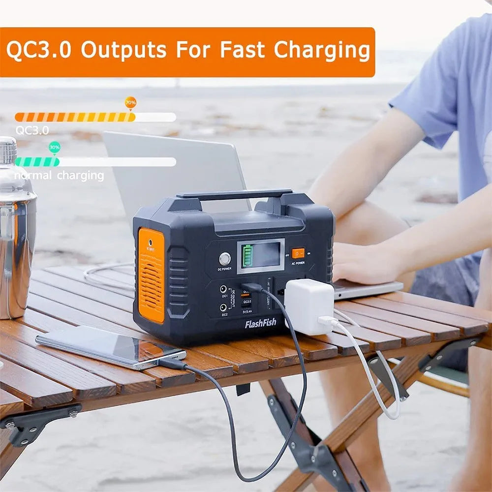 Draagbare Powerstation – Mobiele Energiebank – Noodstroomvoorziening – Camping Accu – Powerbank 200W – Pure Sinusgolf AC Uitgang – 151Wh Lithiumbatterij - QUORE