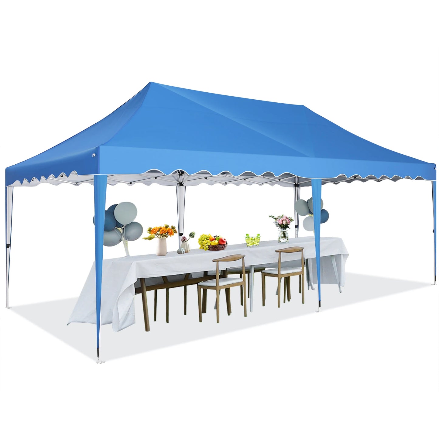 Partytent – Tent – Overkapping – Zonnescherm – Waterdicht – 3x6 Meter – Stalen Frame - Blauw