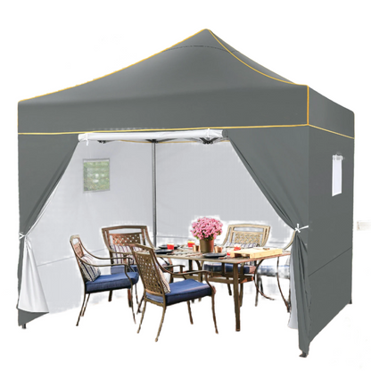 Partytent – Schaduwdoek – Vouwtent – Waterdicht Frame – UPF 50+ Zonbescherming - 3x3 m - Grijs