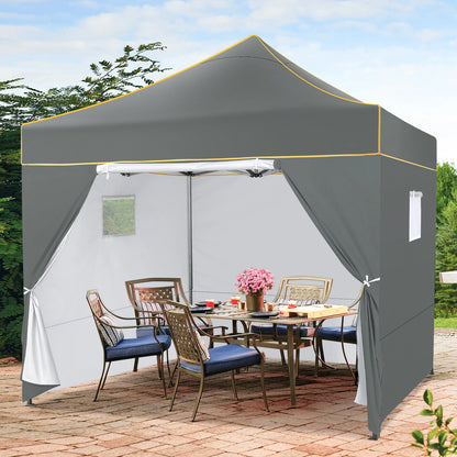 Partytent – Schaduwdoek – Vouwtent – Waterdicht Frame – UPF 50+ Zonbescherming - 3x3 m - Grijs