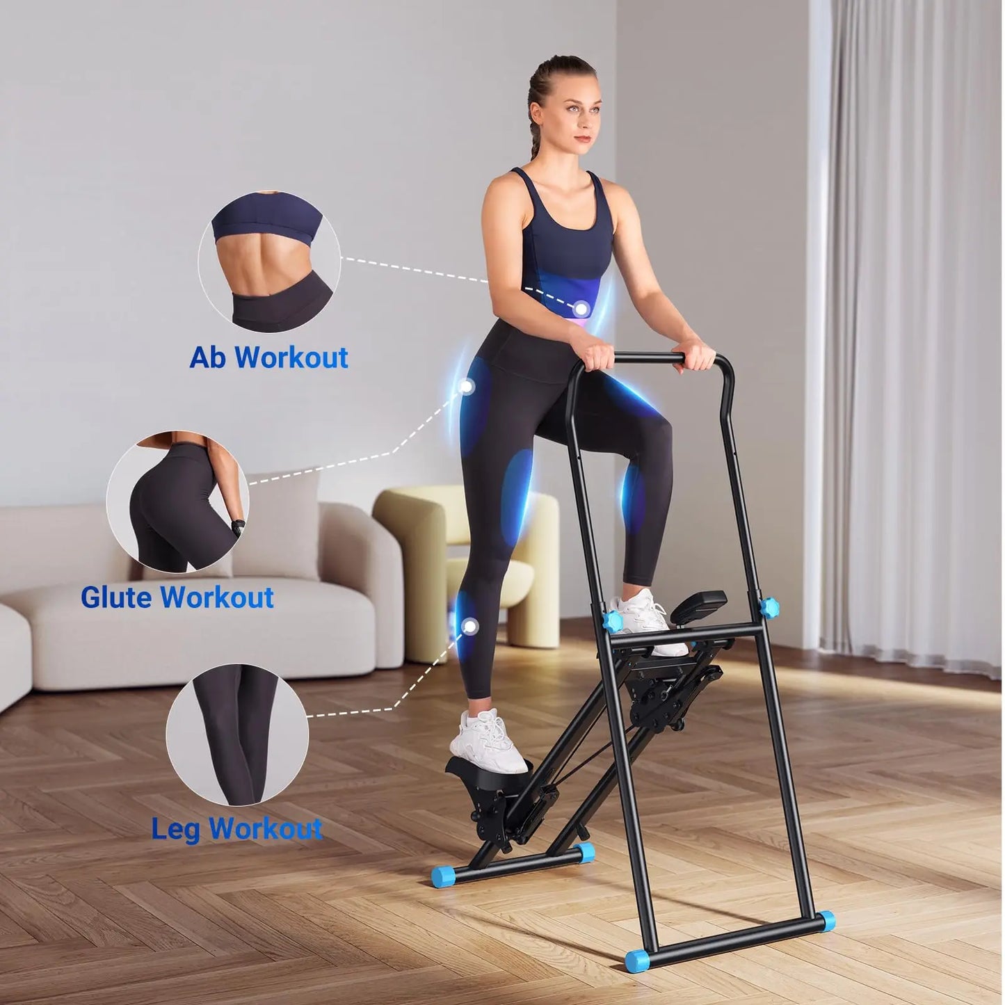 Verticale Stair Climber – Stair Stepper – Stair Climber – Trapklimmer – Fitness Climber – Compact Design – Stevig Metalen Frame