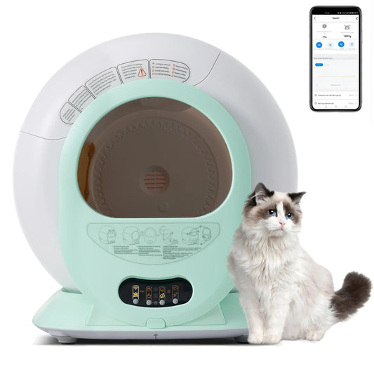 Kattentoilet – Kattenbak – Kattentoilet Zelfreinigend – Automatische Kattenbak – Kattenbak Met App – Slim Ontwerp – 9L Grote Capaciteit