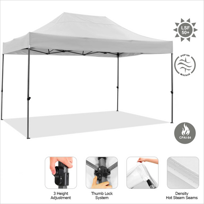 Vouwpaviljoen – Partytent – Vouwtent – Schaduwdoek – Tuinkamer – 3 X 4,5 Meter – Waterdicht 420D Oxford - Blauw