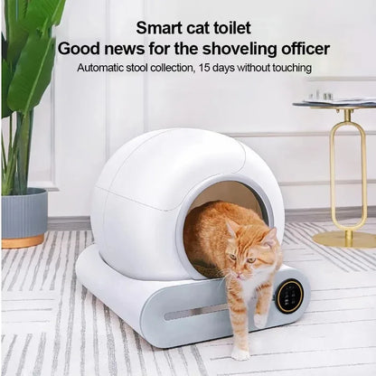 Automatische Zelfreinigende Kattenbak – Slimme Kattenbak – Zelfreinigende Bak – Grote Kattenbak – Voor Meerdere Katten – 65L Binnenruimte – 9L Opvanglade - Met App