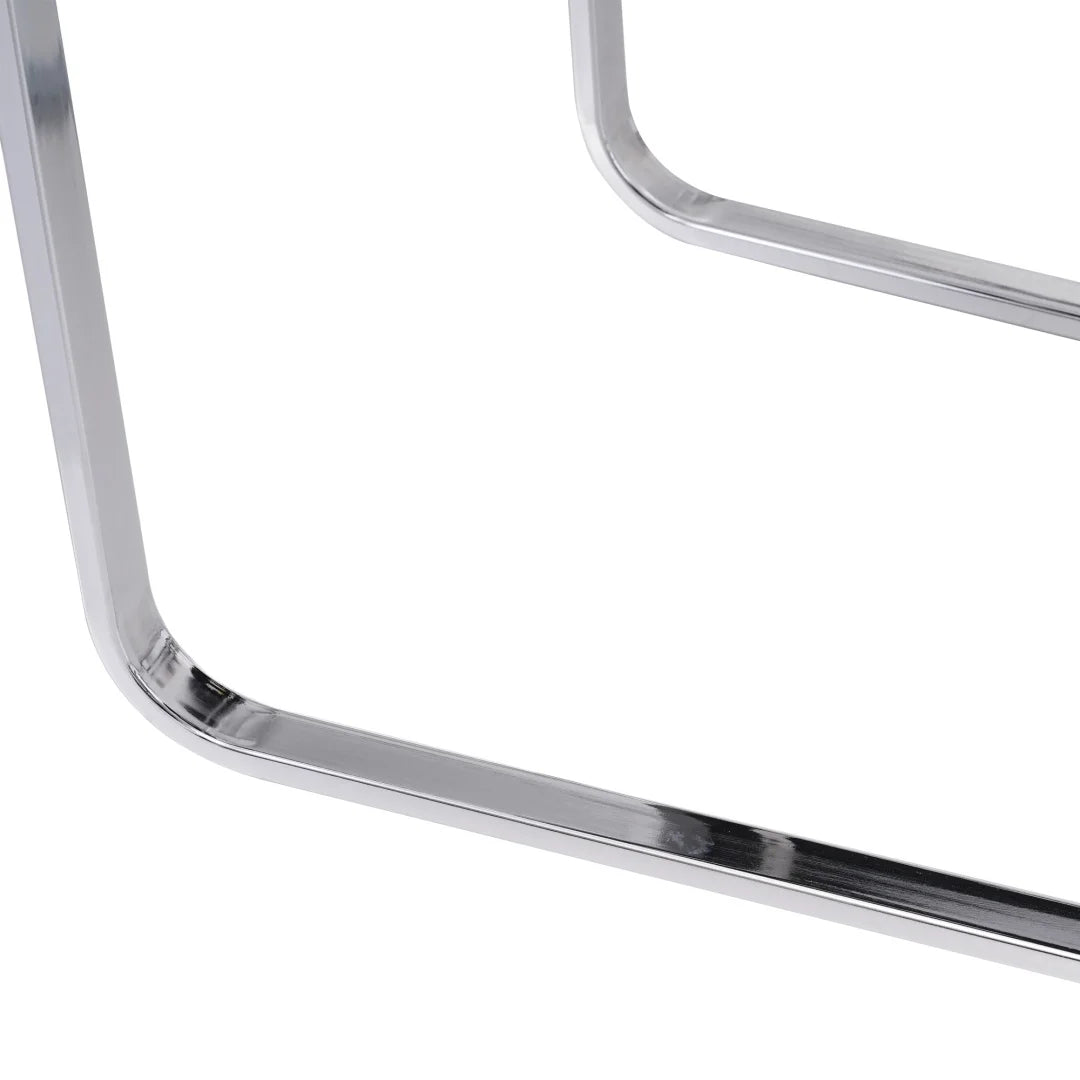 Eetkamerstoel – Set Van 4 - Velours Woonkamerstoel – Comfortabele Fauteuil – Lounge Stoel – Zacht Gewatteerd Zitvlak – Zilver Metalen Pootjes - Grijs