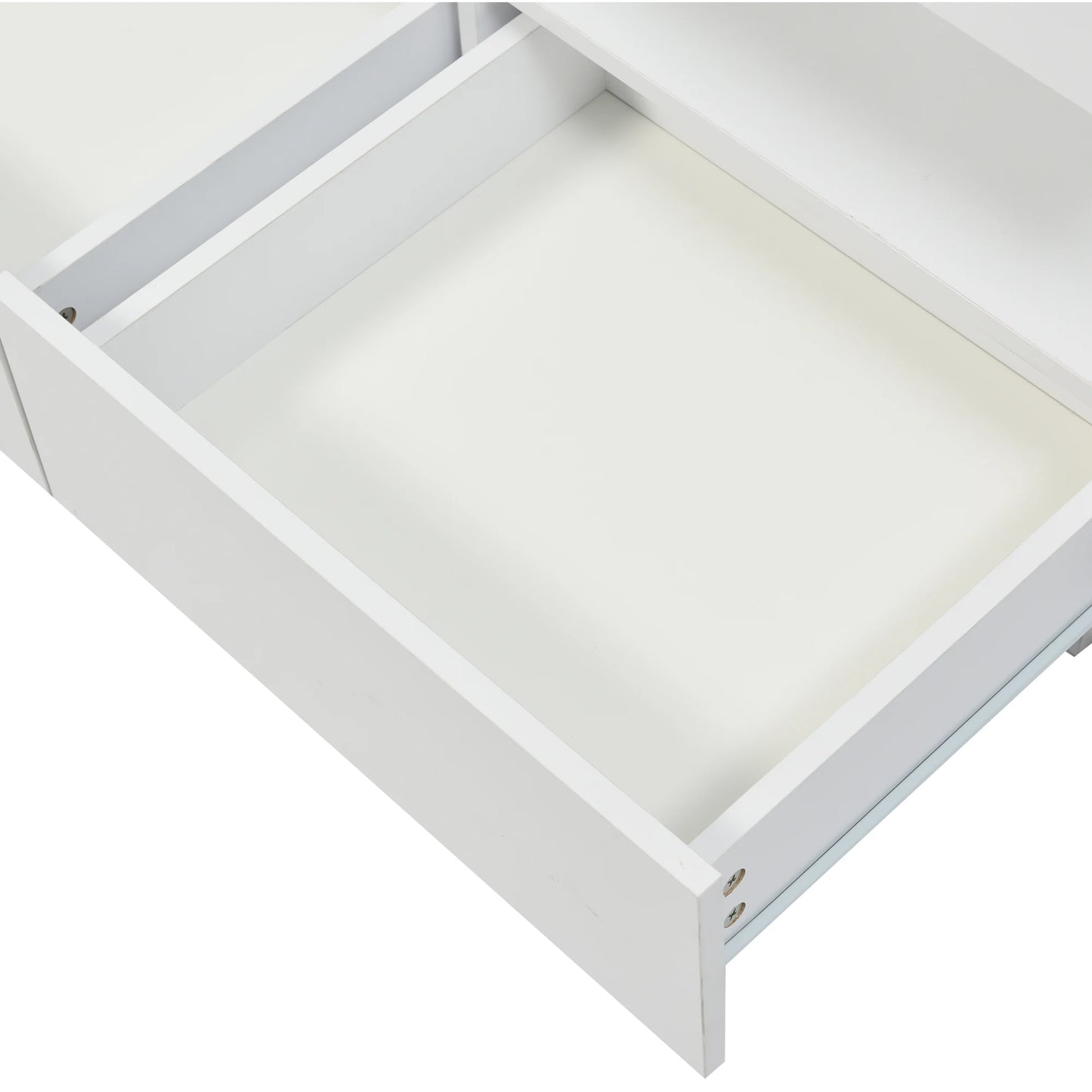 Salontafel – Bijzettafel – Koffietafel – Lage Tafel – Woonkamertafel – Hoogglans Wit – LED-Verlichting – USB-Aansluiting - 100 x 60 x 49.5 cm