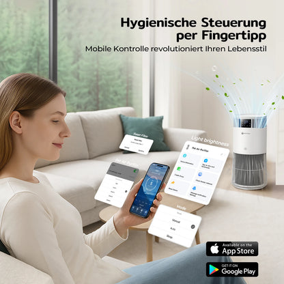Luchtreiniger – Luchtzuiveraar – Air Purifier – Huisdier Allergie – H13 HEPA Filter – 843 m³/uur – 57 dB - Actief Koolfilter
