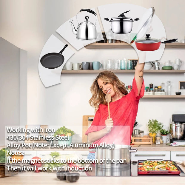 Inductie kookplaat - Induction Hob - Induction Cook Top - Inductie Fornuis - Elektrische Brander - 2 branders - 3500W - 12'' inbouw inductiekookplaat - met gecombineerde zone - Veiligheidsslot - Timer - Pauze - Zwart