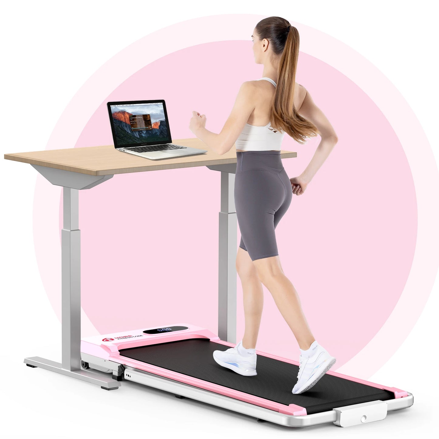 Loopband - Inklapbaar - 1-6 km/h - Wandelband - Pad - Wandel - Joggingmachine - met Afstandsbediening - 120 kg Gewichtslimiet - Thuisgymnastiek Eefening - Zwart - QUORE