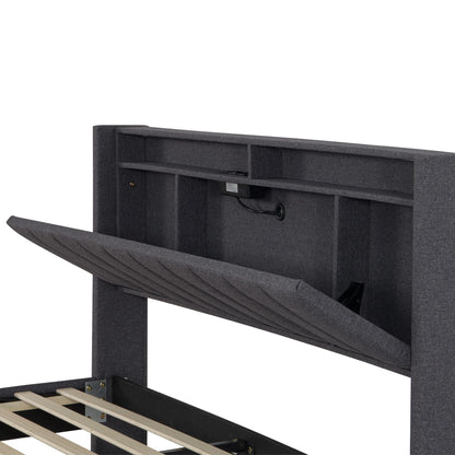 Kaptafel – Make-up Tafel – Cosmetica Tafel – Dressing Table – Schoonheidstafel – Wit – Verstelbare LED Verlichting – Glazen Tafelblad met Laden
