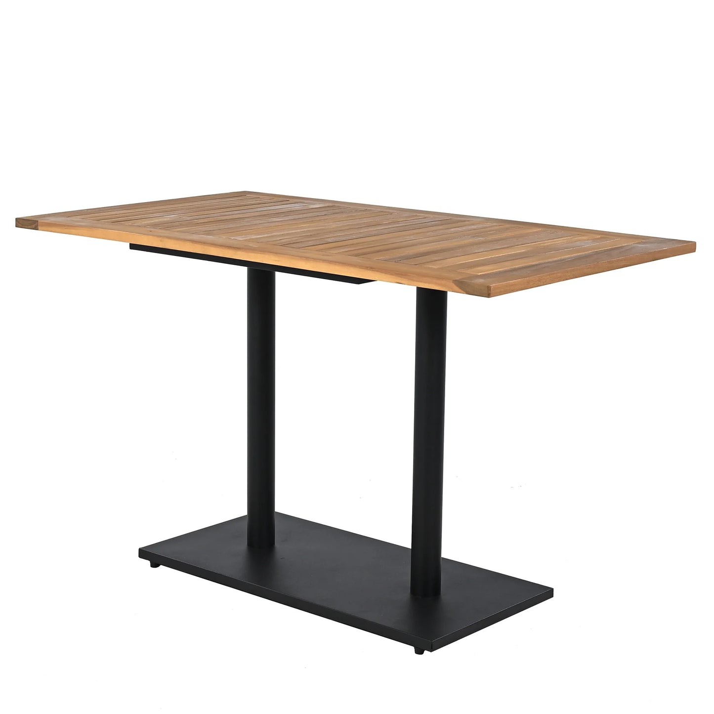 Tuinmeubelset - 5-Delige Eettafelset – Tuinset – Balkonset – Terrasmeubilair – Buitentafel – Acaciahout – Polyrattan Stoelen - Donkergrijs