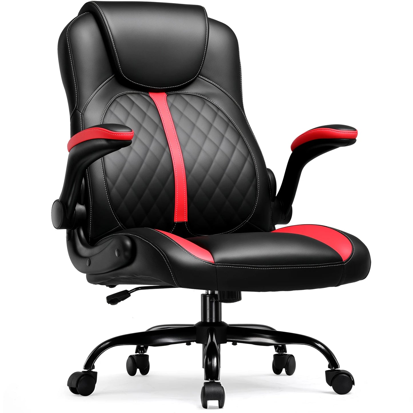 Gamingstoel – Bureaustoel – Gamestoel – Computerstoel – Werkstoel – Ergonomisch Design – Verstelbare Armleuningen & Schommelfunctie