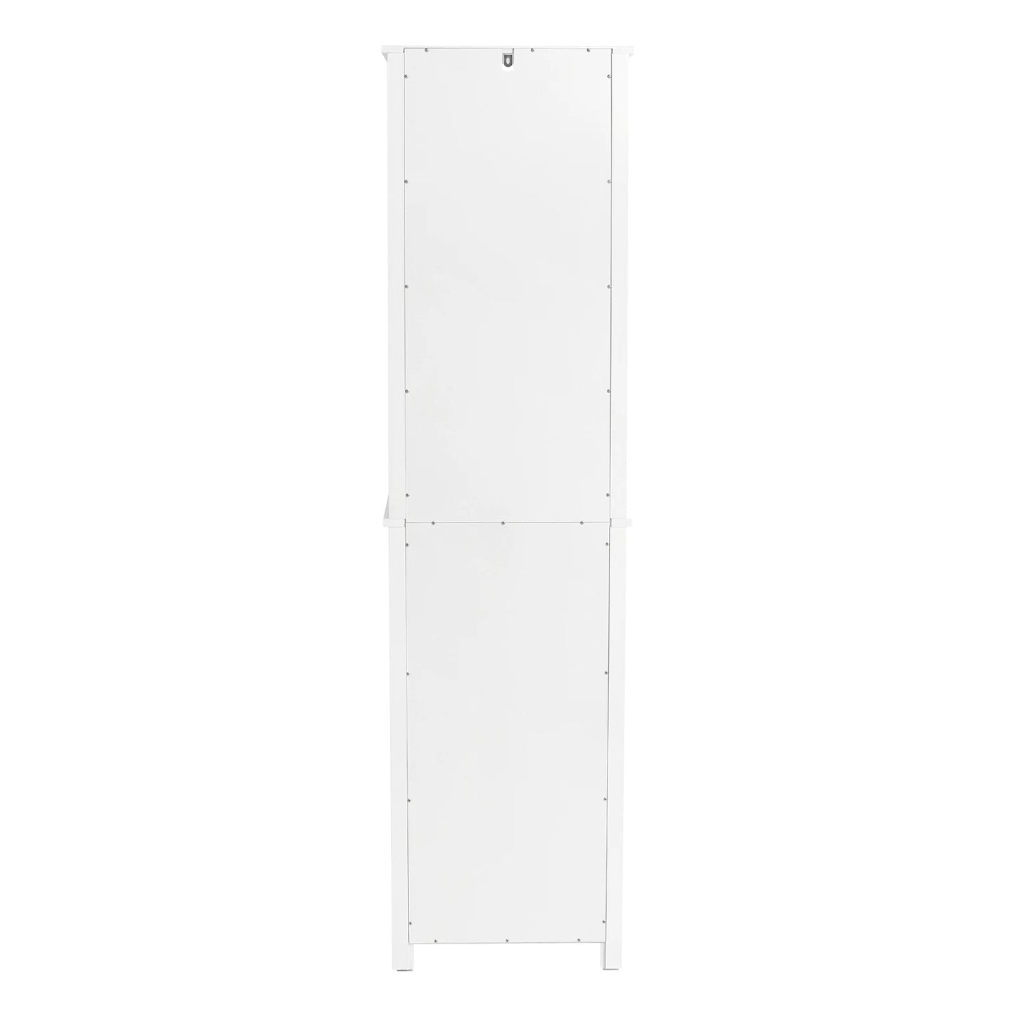 Badkamerkast – Hoge Kast – Kolomkast – Smalle Kast – Wasmandkast – Wit – Compact Formaat – MDF & Dennenhout