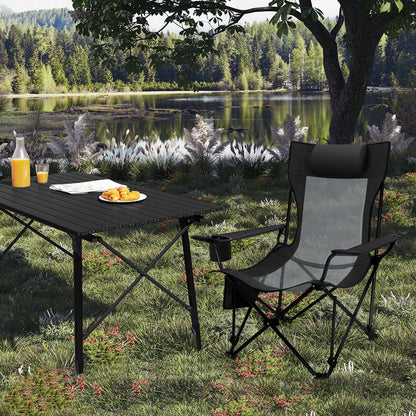Opvouwbare Campingstoel - Kampeerstoel - Strandstoel - Verstelbare Rugleuning - Met Voetensteun - 4-in-1 Design - Lichtgewicht en Draagbaar - Voor Strand - Tuin en Outdoor - Grijs