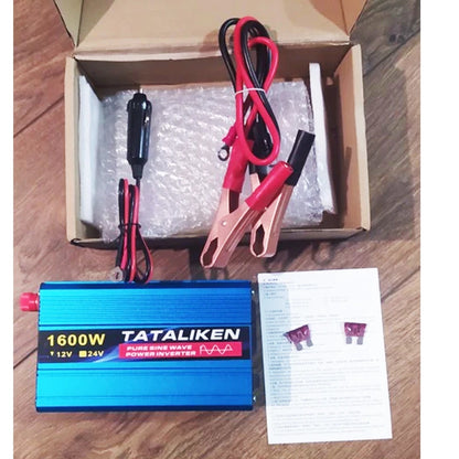 Omvormer 12V Naar 220V – Spanning Adapter – Stroomomzetter – Converter – Camper – 600W Continu Vermogen – Beveiliging Tegen Overbelasting