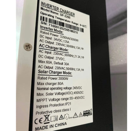 Zonne-Energie Omvormer – Solar Inverter – Zonnestroom Converter – MPPT Omvormer – Hybride Omvormer – 3000W Continu Vermogen – Pure Sinusgolf Uitgang