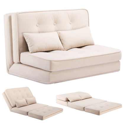 Sofa Bed – Slaapbank – Bedbank – Verstelbare Bank – Compacte Bank – 6 Verstelbare Rugleuning – Ademend Linnen Stof