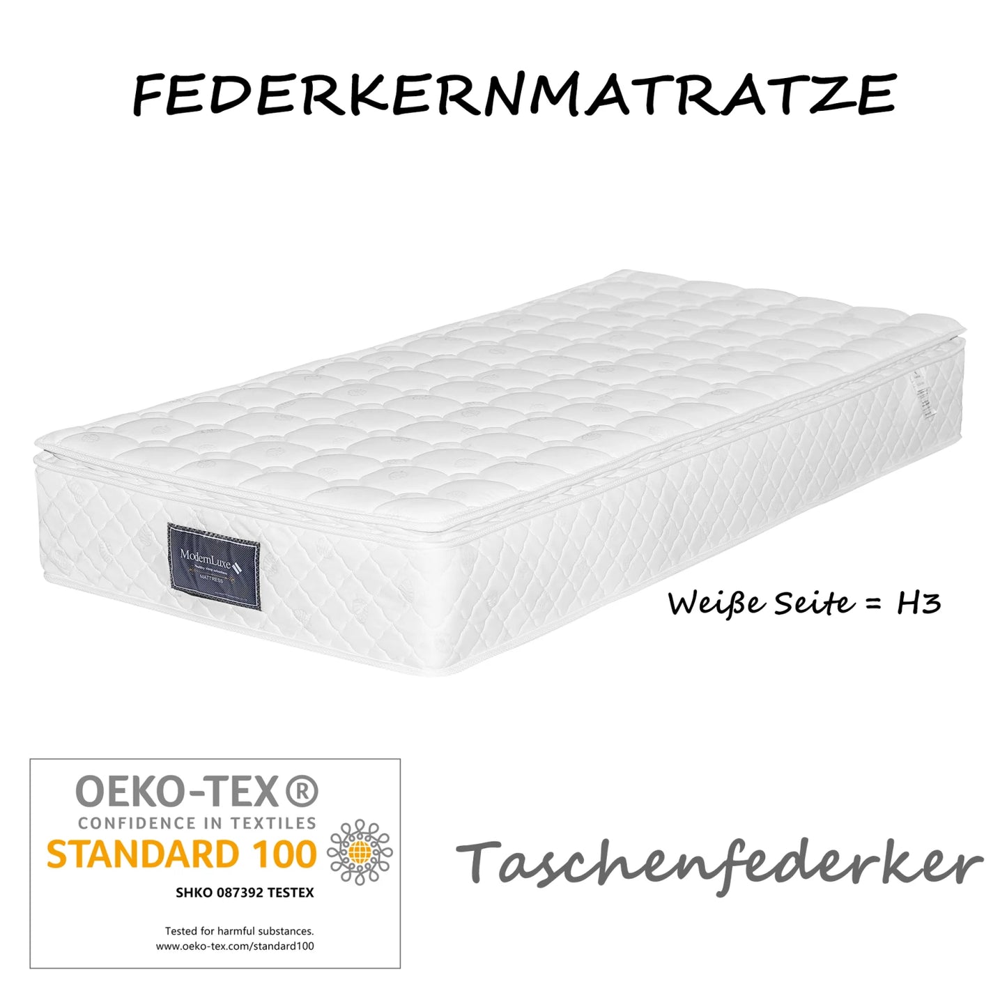 ROSAHQNDA 25 cm thick spring mattress, 90 x 200 cm, 140 x 200 cm, 160 x 200 cm