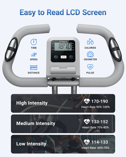 Fitnessfiets – Hometrainer – Cardiofiets – Magnetische Fiets – Opvouwbare Fitnessfiets – 16 Weerstandsniveaus – Inclusief LCD-Display