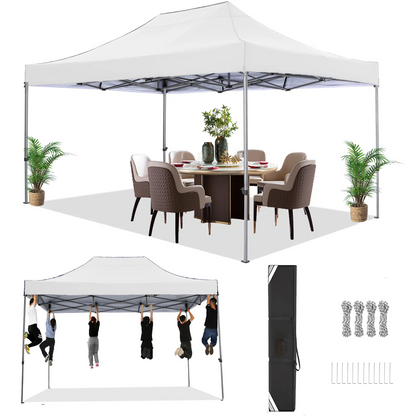 Vouwpaviljoen – Partytent – Vouwtent – Schaduwdoek – Tuinkamer – 3 X 4,5 Meter – Waterdicht 420D Oxford - Blauw