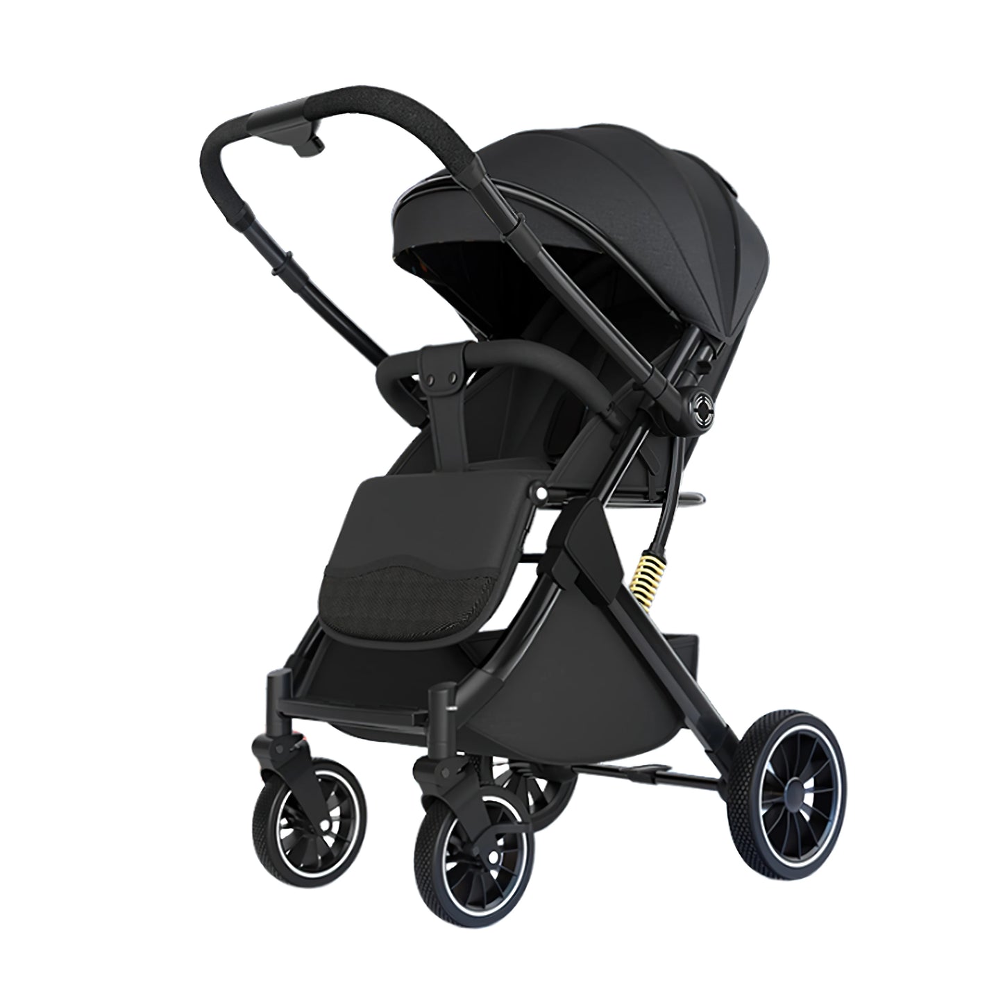 Kinderwagen – Wandelwagen - Babywagen – Inklapbaar - Compact en Opvouwbaar - Lichtgewicht - Comfortabel - Veilig – Schokabsorptie - Zwart