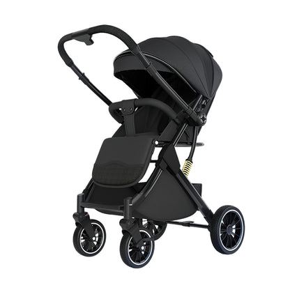Kinderwagen – Wandelwagen - Babywagen – Inklapbaar - Compact en Opvouwbaar - Lichtgewicht - Comfortabel - Veilig – Schokabsorptie - Zwart