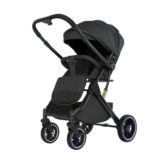 Kinderwagen - Babywagen - Wandelwagen - Opvouwbaar - Lichtgewicht Reisbuggy - Hoog Landscape Ontwerp - Schokabsorberende Kinderwagen - Zwart
