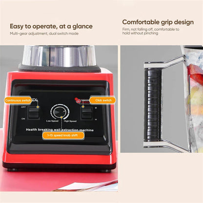 Elektrische Blender - Keukenmachine - Blender - 3-in-1 - 9500W - Krachtige Blender - 38,000 RPM - 220V - Meertrapsregeling - Comfortabele Grip
